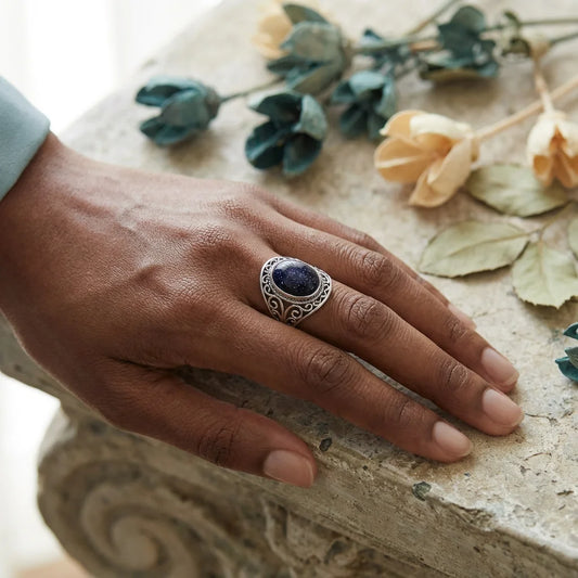 Blue Starstone Ring - lifestyle