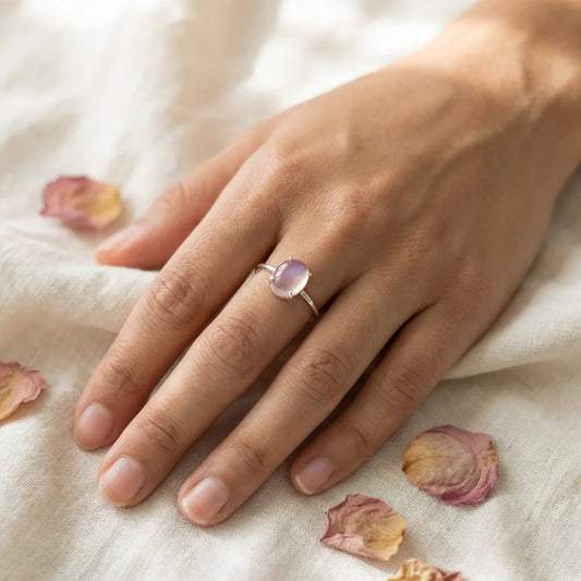 Rose Moonstone Ring - lifestyle