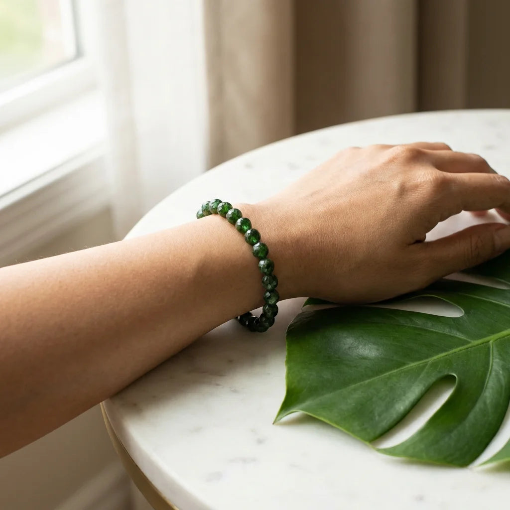 Chrome Diopside Bracelet - lifestyle