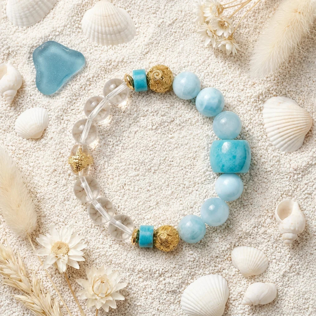 Turquoise & Larimar Bracelet - scene