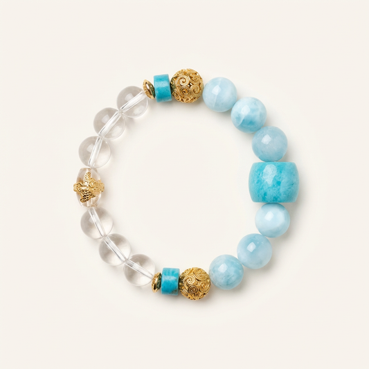 Turquoise & Larimar Ocean Bracelet