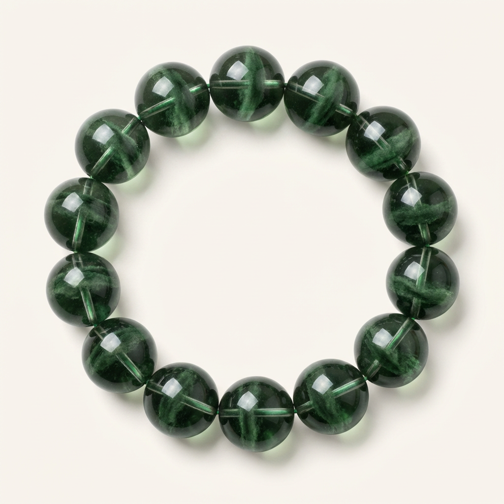Thousand-Layer Green Phantom Quartz Bracelet